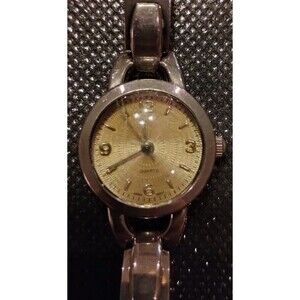 PRIMA DONNA WATCH FOR WOMEN 22mm SILVER TONE ROUND DIAL NEW BATTERY, "7.75"